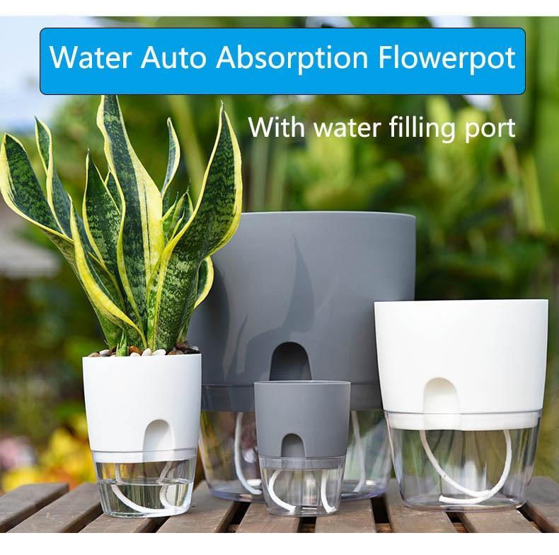 Double Layer Self Watering Flowerpot - ItemBear.com