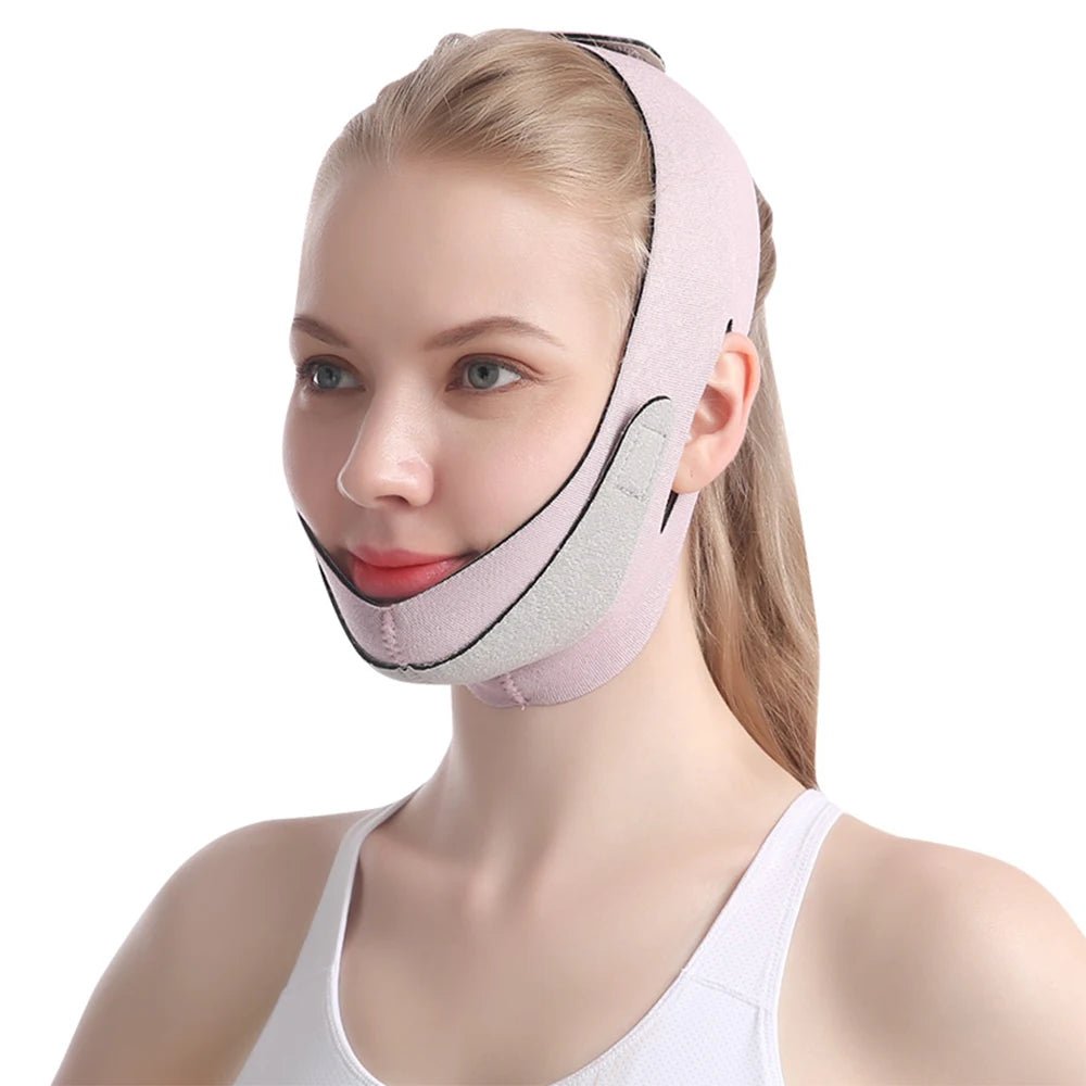 Elastic Face Lifting Belt Sleep Face V Shape Facial Slimming Bandage Shape Lift Reduce Double Chin Face Thin Band Face Strap - ItemBear.com