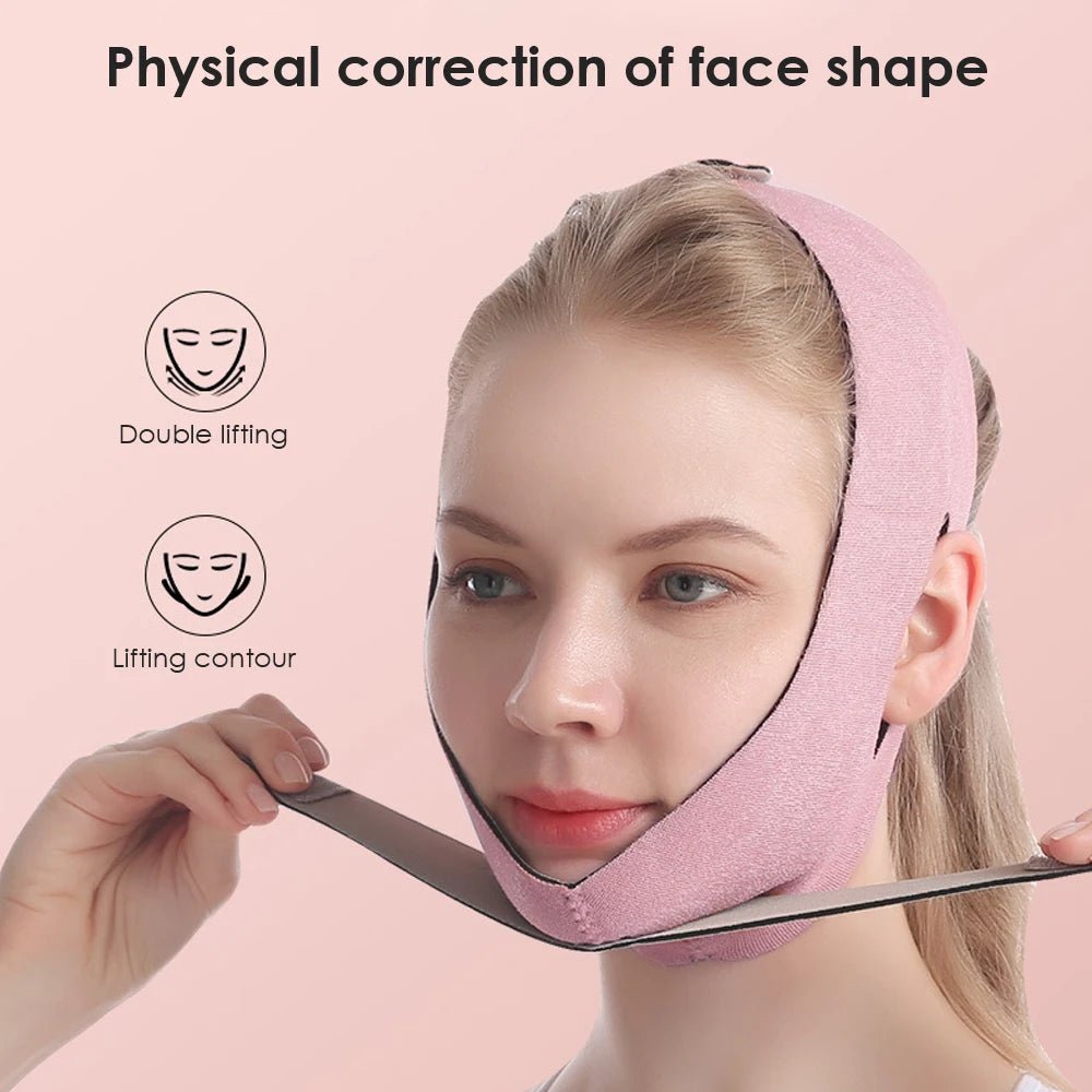 Elastic Face Lifting Belt Sleep Face V Shape Facial Slimming Bandage Shape Lift Reduce Double Chin Face Thin Band Face Strap - ItemBear.com