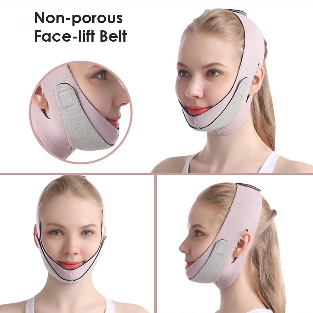 Elastic Face Lifting Belt Sleep Face V Shape Facial Slimming Bandage Shape Lift Reduce Double Chin Face Thin Band Face Strap - ItemBear.com