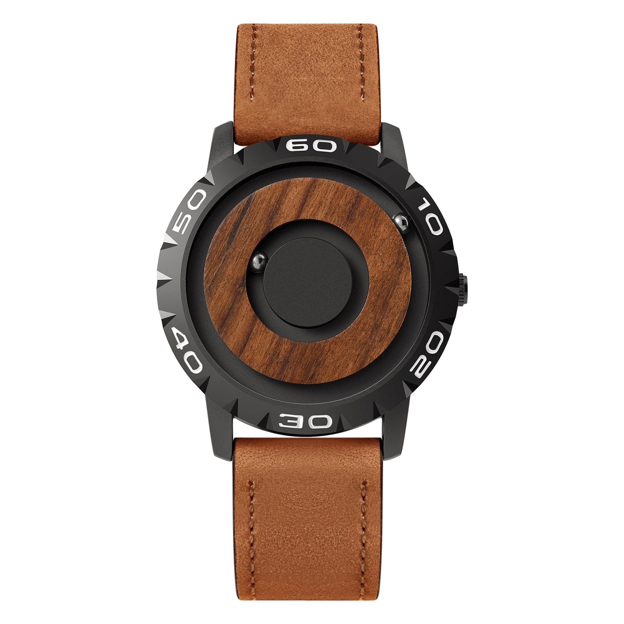 Eutour Original Iron Ball Magnetic Pointer Concept Quartz Unusual Men's Watch Fashion Rubber Strap - ItemBear.com