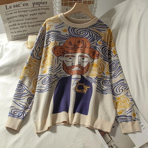 Fall Vintage Graphic Art Sweater - ItemBear.com