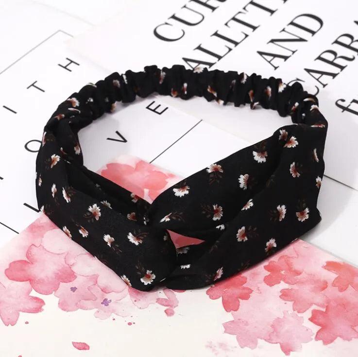 Fashion Women Girls Summer Bohemian Hair Bands Print Headbands Vintage Cross Turban Bandage Bandanas HairBands Hair Accessories - ItemBear.com