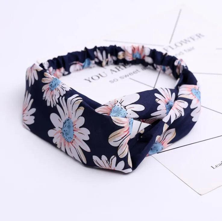 Fashion Women Girls Summer Bohemian Hair Bands Print Headbands Vintage Cross Turban Bandage Bandanas HairBands Hair Accessories - ItemBear.com