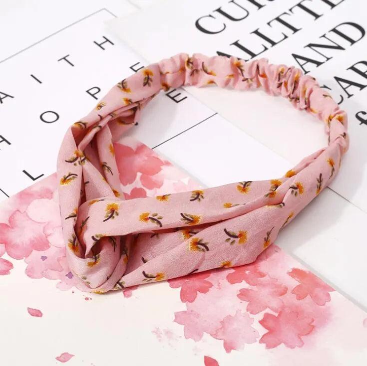 Fashion Women Girls Summer Bohemian Hair Bands Print Headbands Vintage Cross Turban Bandage Bandanas HairBands Hair Accessories - ItemBear.com