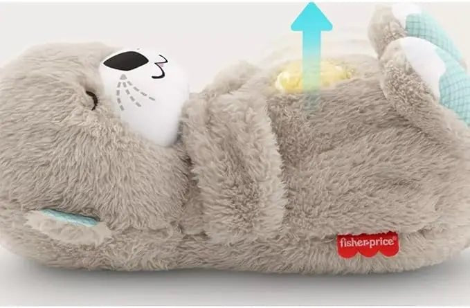 Fisher-Price Sound Machine Soothe 'n Snuggle Otter Portable Plush Baby Toy with Sensory Details Music Lights & Rhythmic Breathing Motion - ItemBear.com