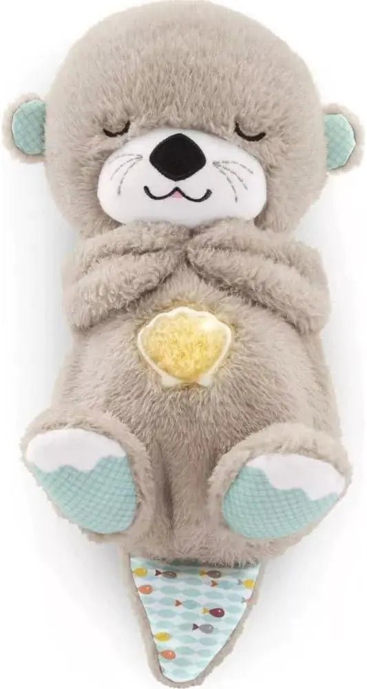 Fisher-Price Sound Machine Soothe 'n Snuggle Otter Portable Plush Baby Toy with Sensory Details Music Lights & Rhythmic Breathing Motion - ItemBear.com