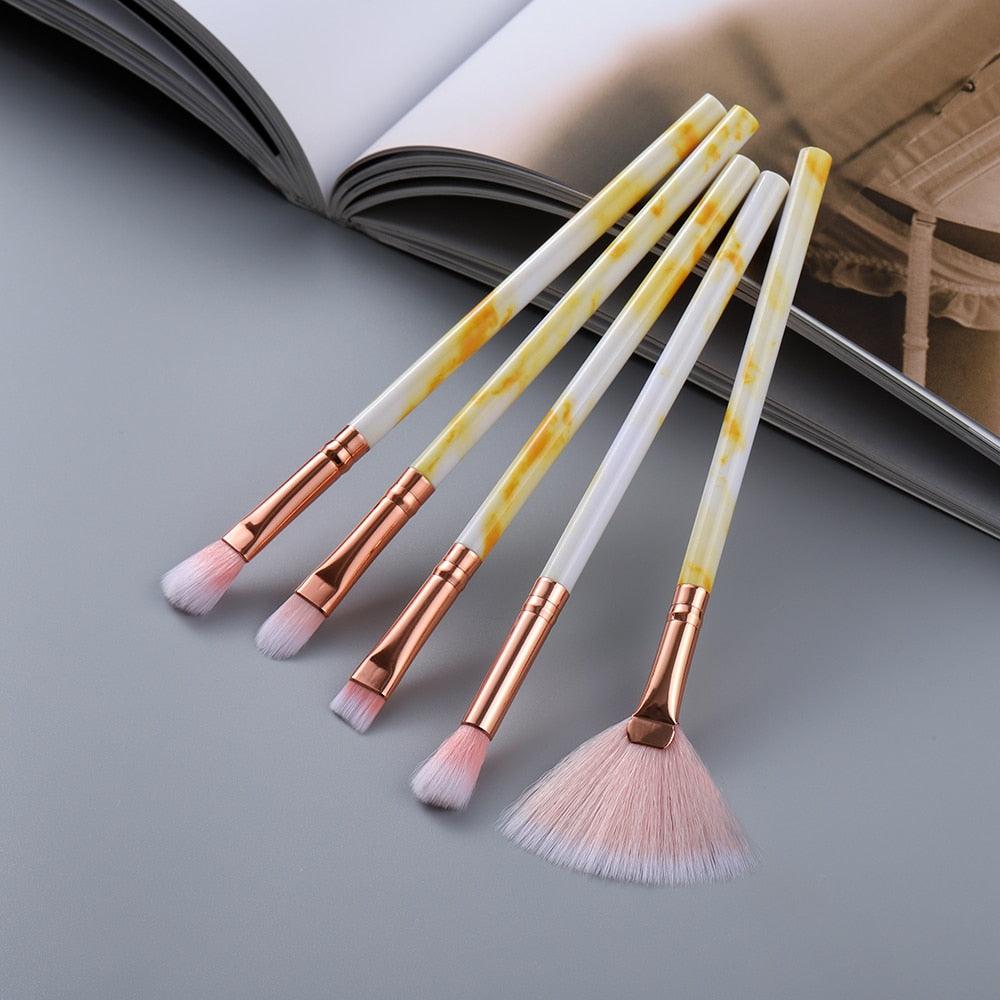 FLD 5/15Pcs Makeup Brushes Tool Set Cosmetic Powder Eye Shadow Foundation Blush Blending Beauty Make Up Brush Maquiagem - ItemBear.com