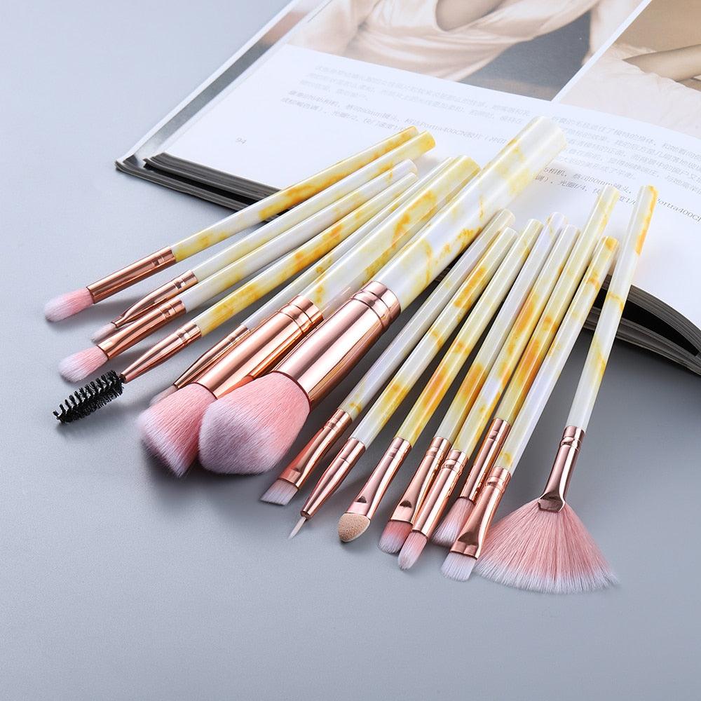 FLD 5/15Pcs Makeup Brushes Tool Set Cosmetic Powder Eye Shadow Foundation Blush Blending Beauty Make Up Brush Maquiagem - ItemBear.com