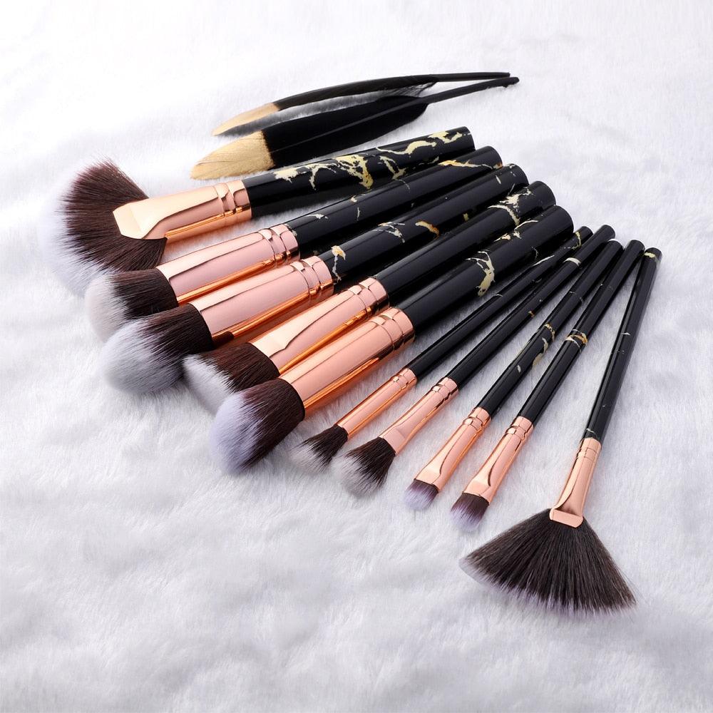 FLD 5/15Pcs Makeup Brushes Tool Set Cosmetic Powder Eye Shadow Foundation Blush Blending Beauty Make Up Brush Maquiagem - ItemBear.com