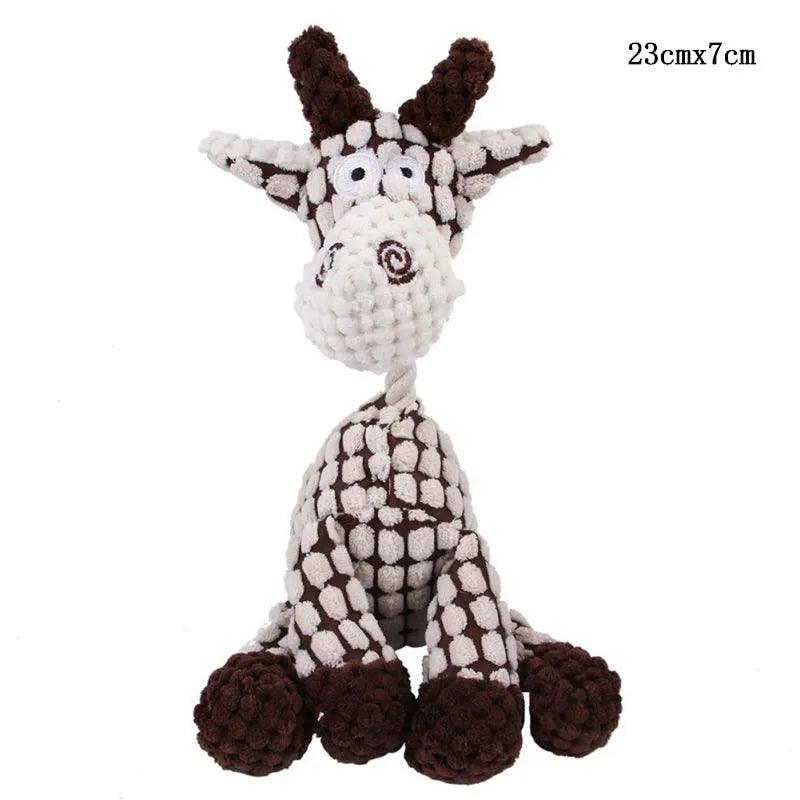 Fun Pets Toy Donkey Shape Corduroy Chew Toy For Dog Puppy Squeaker Squeaky Plush Bone Molar Dog Toy Pet Training Dog Accessories - ItemBear.com