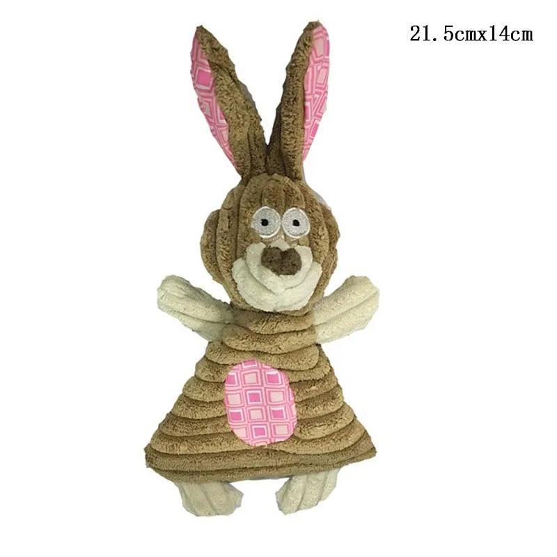 Fun Pets Toy Donkey Shape Corduroy Chew Toy For Dog Puppy Squeaker Squeaky Plush Bone Molar Dog Toy Pet Training Dog Accessories - ItemBear.com