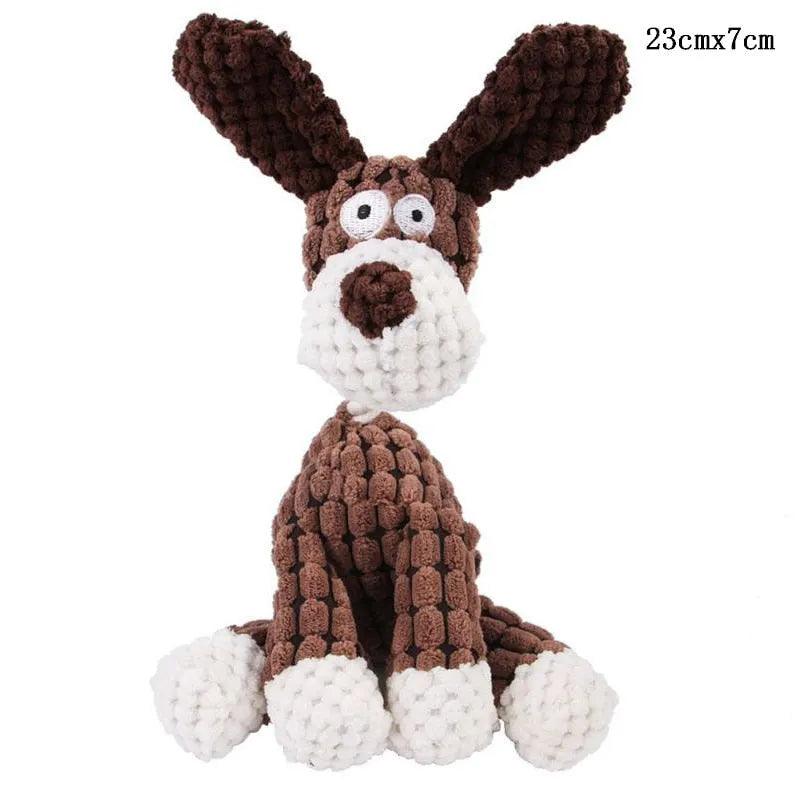 Fun Pets Toy Donkey Shape Corduroy Chew Toy For Dog Puppy Squeaker Squeaky Plush Bone Molar Dog Toy Pet Training Dog Accessories - ItemBear.com