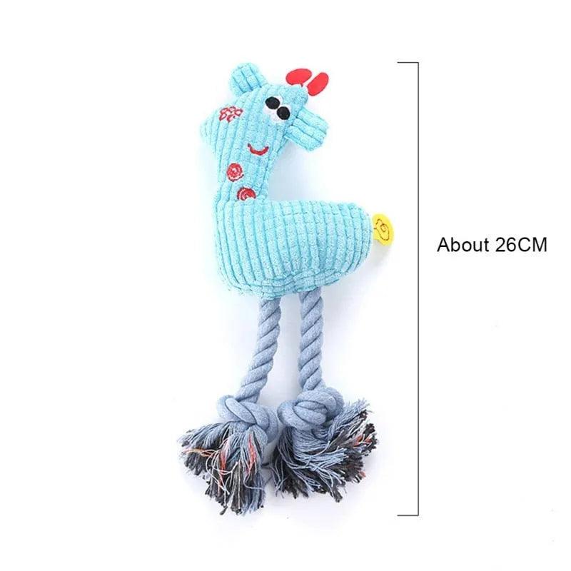 Fun Pets Toy Donkey Shape Corduroy Chew Toy For Dog Puppy Squeaker Squeaky Plush Bone Molar Dog Toy Pet Training Dog Accessories - ItemBear.com