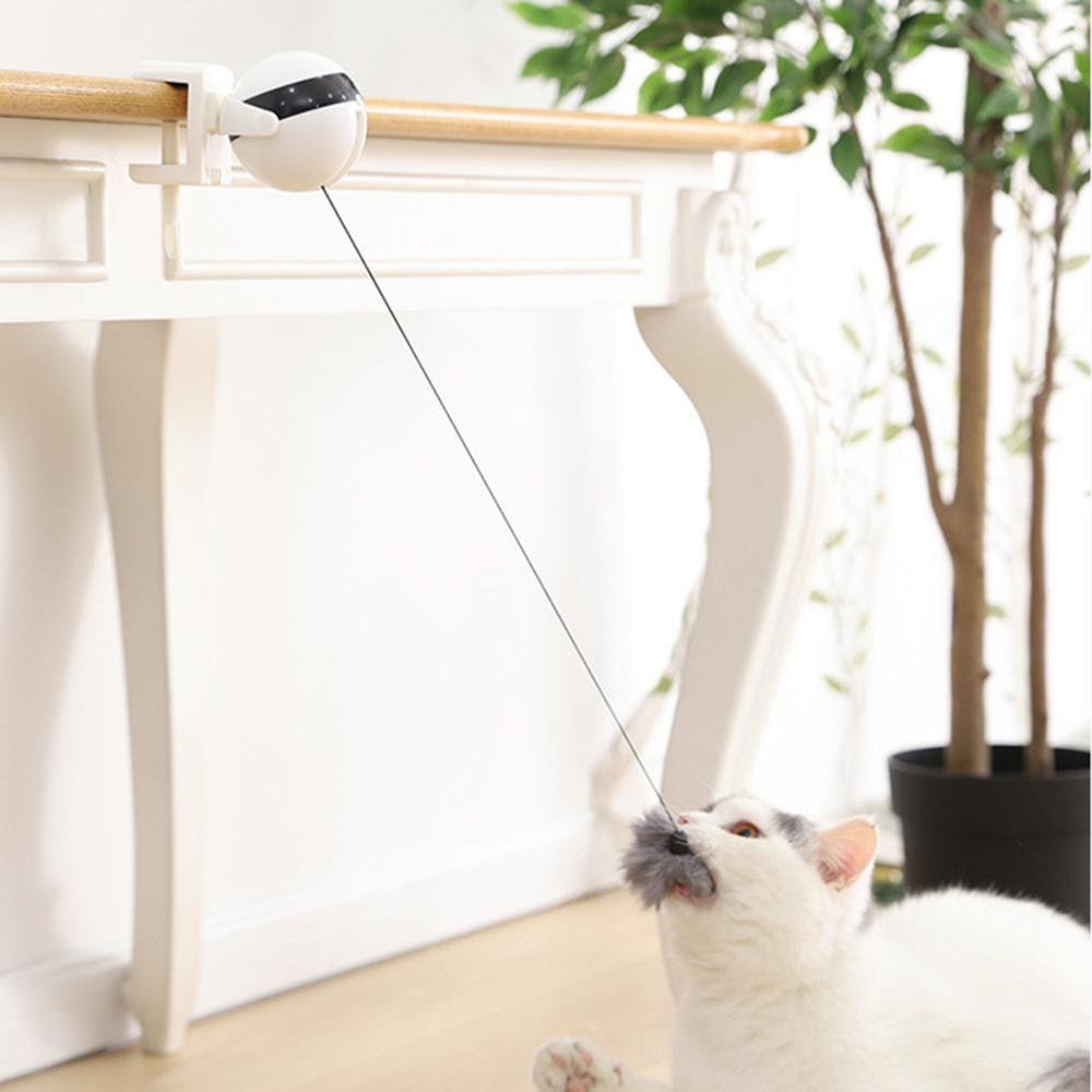 Funny Electric Cat Toy Lifting Ball Cats Teaser Toy Electric Flutter Rotating Cat Toys Electronic Motion Pet Toys Interactive - ItemBear.com