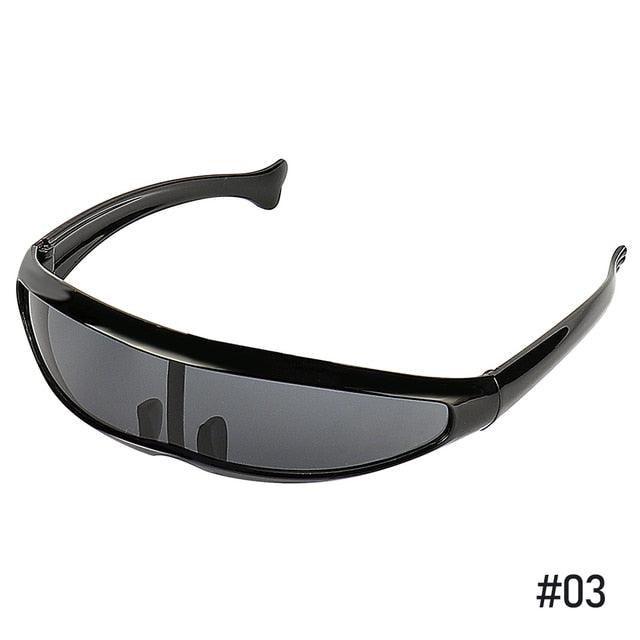 Futuristic Narrow Cyclops Sunglasses - ItemBear.com