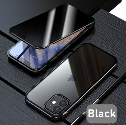 Glass Privacy Metal Phone Case For iPhone 14 - ItemBear.com