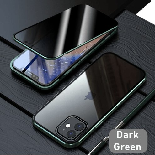 Glass Privacy Metal Phone Case For iPhone 14 - ItemBear.com