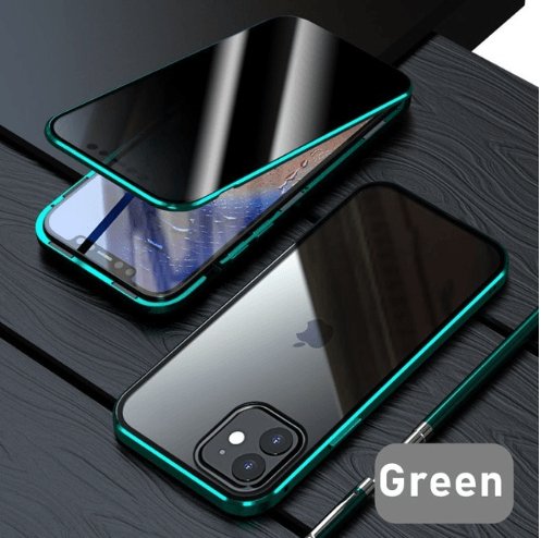 Glass Privacy Metal Phone Case For iPhone 14 - ItemBear.com