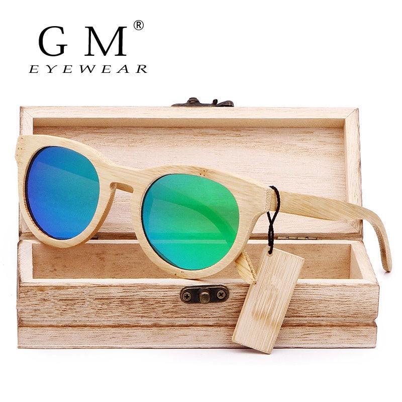 GM Bamboo Sunglasses Men Wooden Sunglasses Women Brand Designer Vintage Wood Sun Glasses Oculos de sol masculino - ItemBear.com