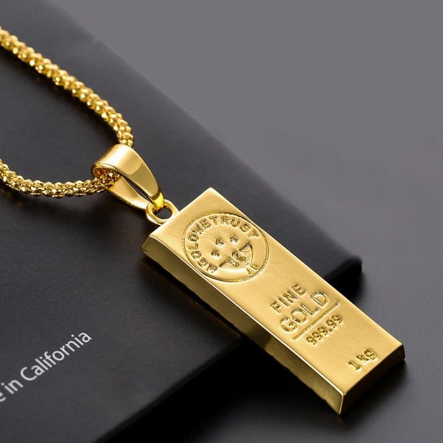 Gold Color Bar Necklace - ItemBear.com