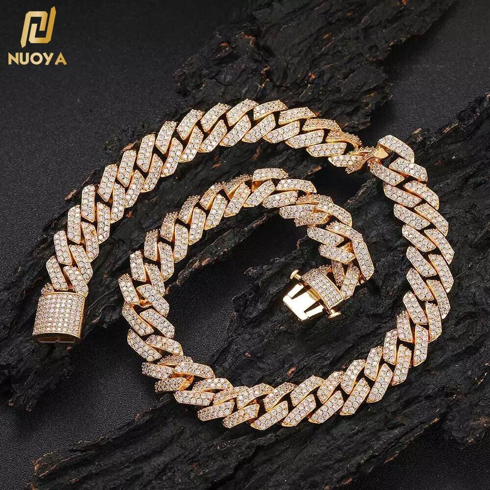 Gold Plated Iced Out Chain for Men and Women Cuban Chain Necklace - ItemBear.com