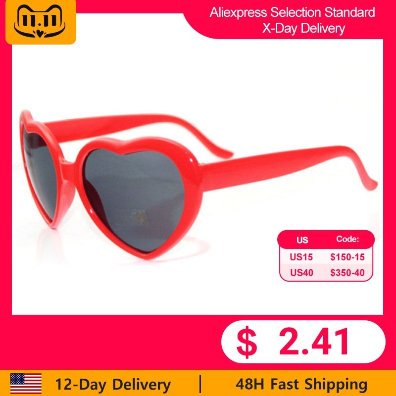 Heart Shape Light Change Sunglasses - ItemBear.com