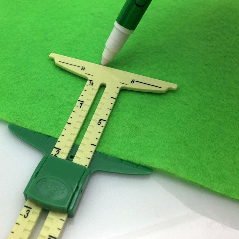 High Quality 5-IN-1 SLIDING GAUGE WITH NANCY Measuring Sewing Tool Patchwork Tool Ruler Tailor Ruler Tool Accessories Home Use - ItemBear.com