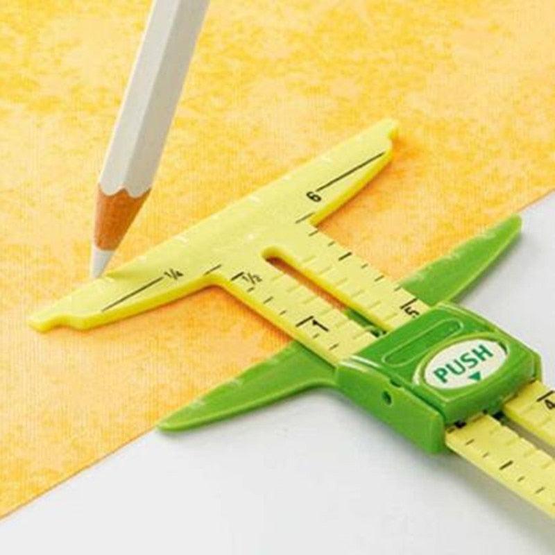 High Quality 5-IN-1 SLIDING GAUGE WITH NANCY Measuring Sewing Tool Patchwork Tool Ruler Tailor Ruler Tool Accessories Home Use - ItemBear.com