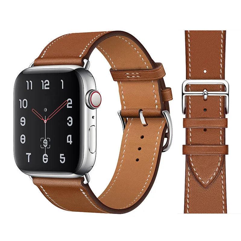 High quality Leather loop Band for iWatch 40mm 44mm Sports Strap Tour band for Apple watch 42mm 38mm Series 2 3 4 5 6 SE - ItemBear.com