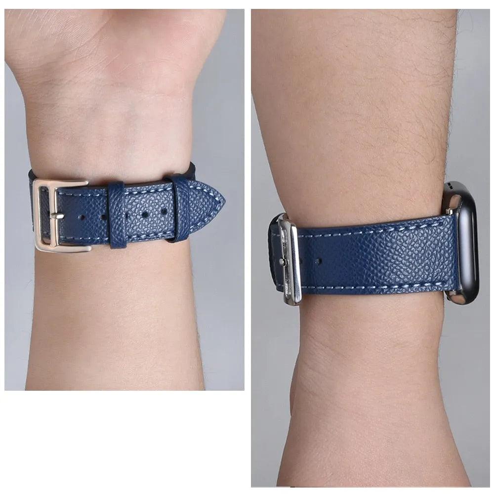 High quality Leather loop Band for iWatch 40mm 44mm Sports Strap Tour band for Apple watch 42mm 38mm Series 2 3 4 5 6 SE - ItemBear.com