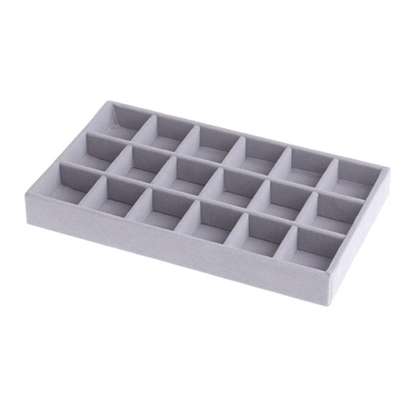 Hot Sales Fashion Portable Velvet Jewelry Ring Jewelry Display Organizer Box Tray Holder Earring Jewelry Storage Case Showcase - ItemBear.com