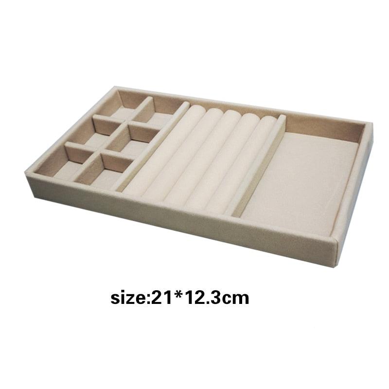 Hot Sales Fashion Portable Velvet Jewelry Ring Jewelry Display Organizer Box Tray Holder Earring Jewelry Storage Case Showcase - ItemBear.com