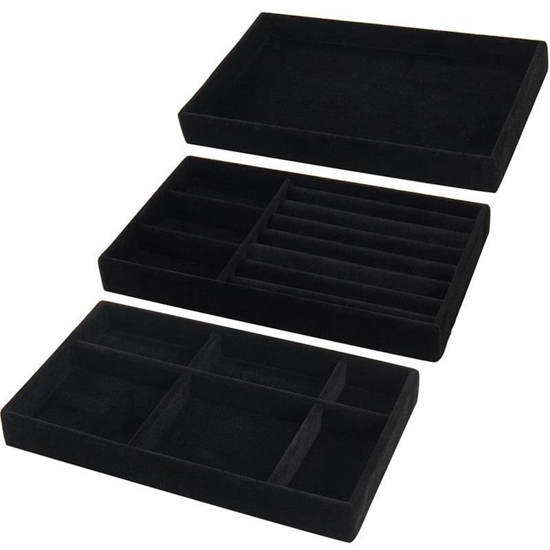 Hot Sales Fashion Portable Velvet Jewelry Ring Jewelry Display Organizer Box Tray Holder Earring Jewelry Storage Case Showcase - ItemBear.com