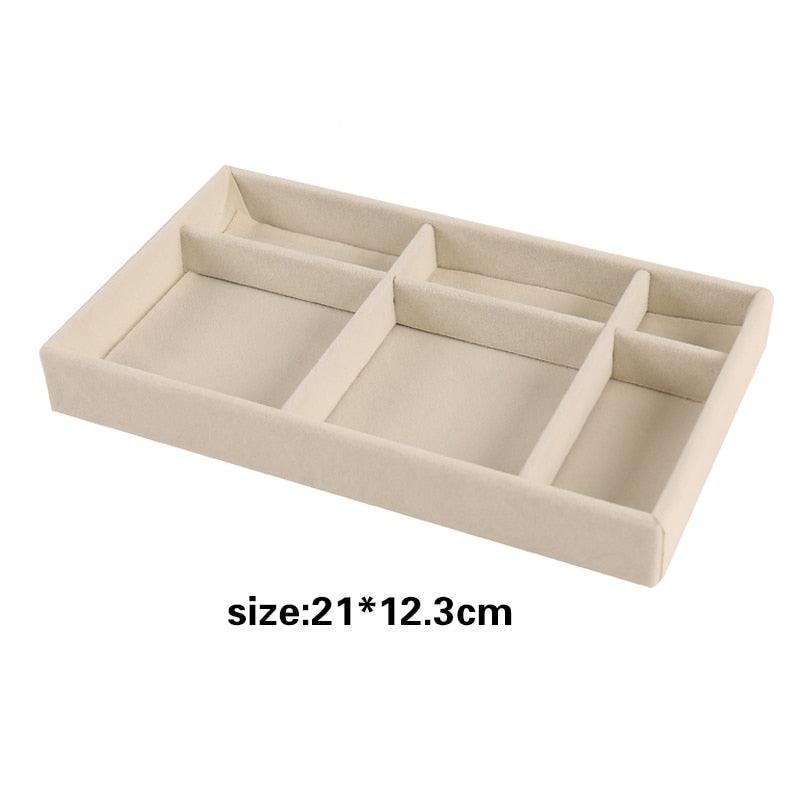 Hot Sales Fashion Portable Velvet Jewelry Ring Jewelry Display Organizer Box Tray Holder Earring Jewelry Storage Case Showcase - ItemBear.com