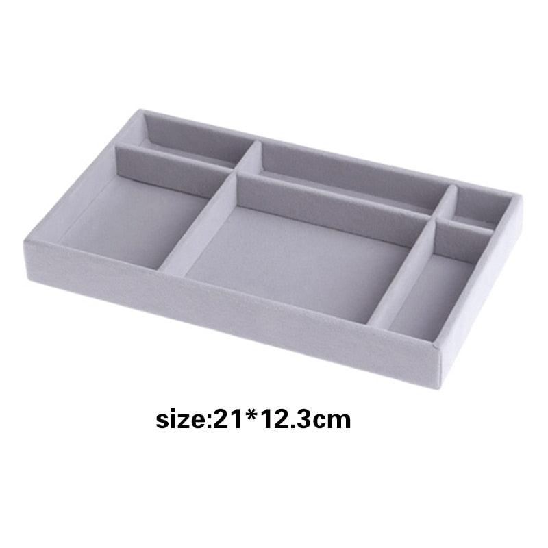 Hot Sales Fashion Portable Velvet Jewelry Ring Jewelry Display Organizer Box Tray Holder Earring Jewelry Storage Case Showcase - ItemBear.com