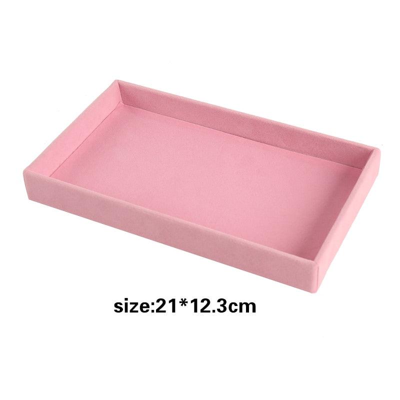 Hot Sales Fashion Portable Velvet Jewelry Ring Jewelry Display Organizer Box Tray Holder Earring Jewelry Storage Case Showcase - ItemBear.com