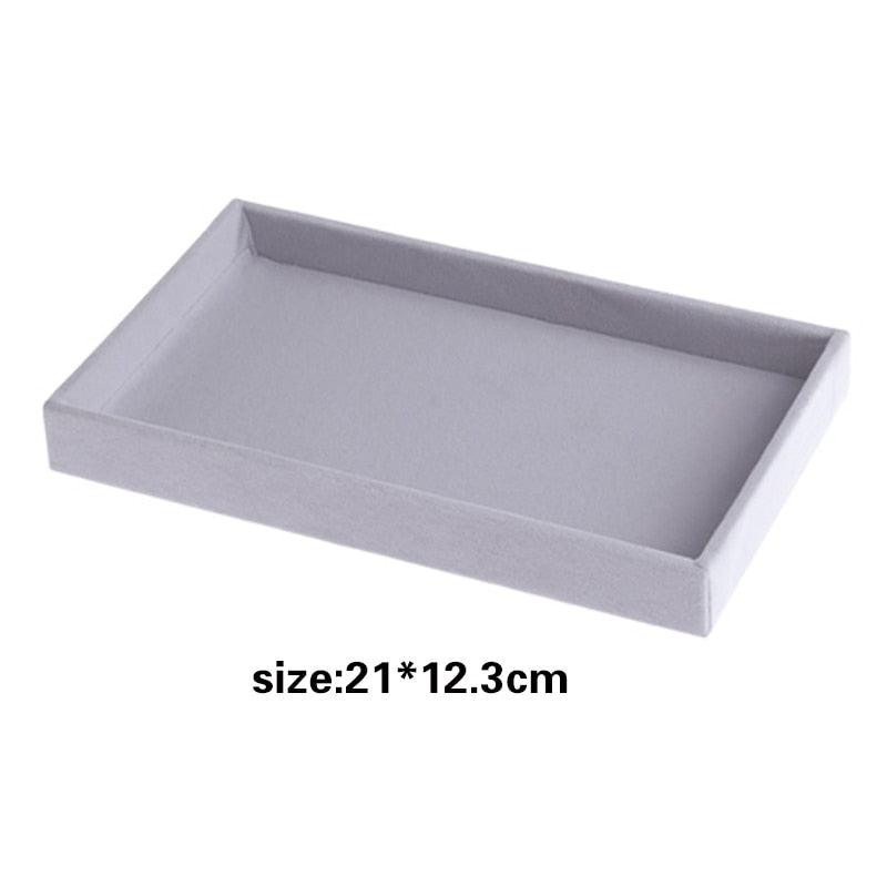 Hot Sales Fashion Portable Velvet Jewelry Ring Jewelry Display Organizer Box Tray Holder Earring Jewelry Storage Case Showcase - ItemBear.com