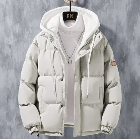 Men's Winter Hooded Windproof Thickened Cotton Jacket