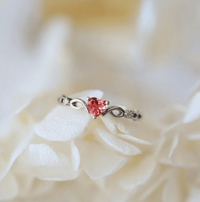 Huitan Simple Heart Ring - ItemBear.com