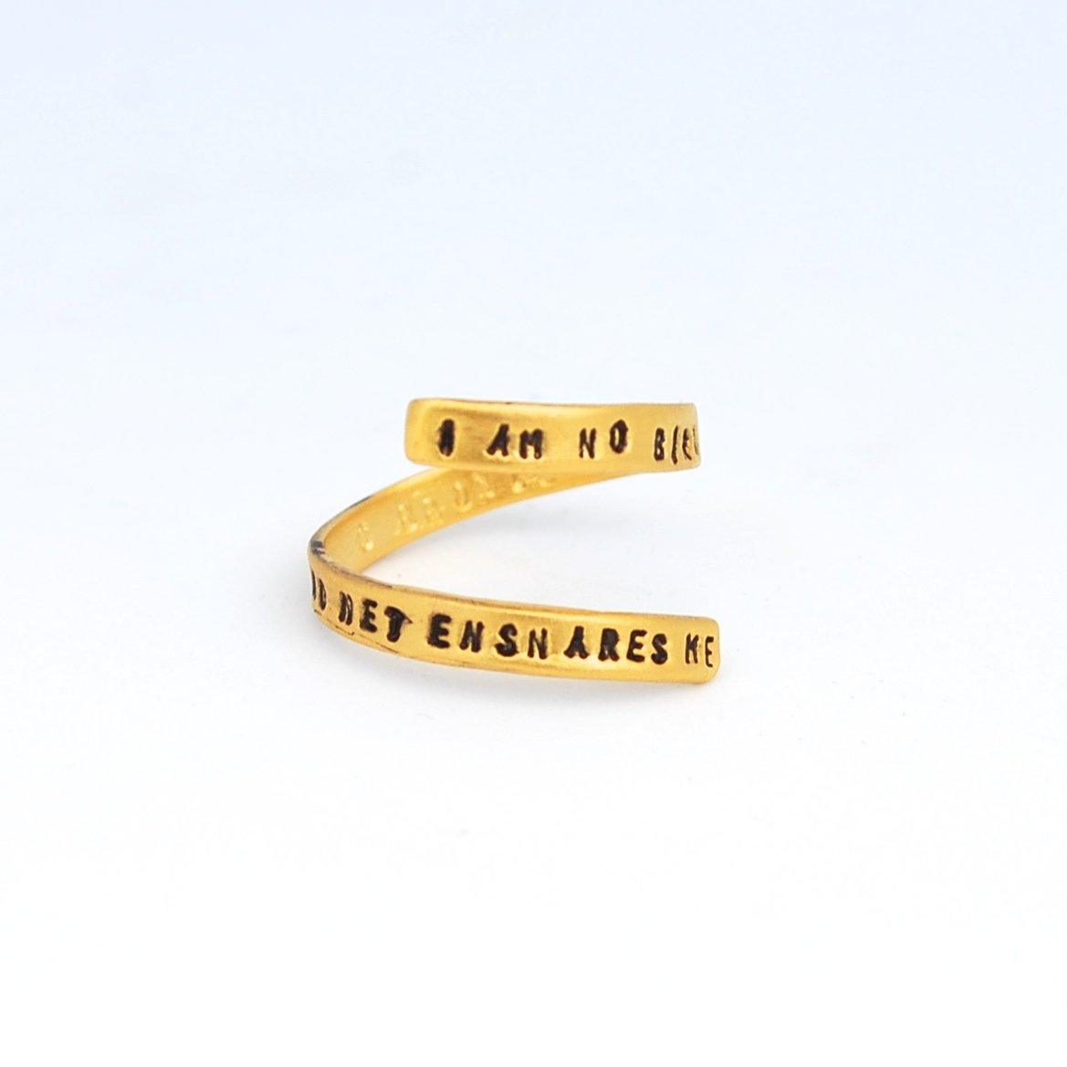 "I am No Bird and No Net Ensnares Me" -Charlotte Brontë Wrap Ring - ItemBear.com