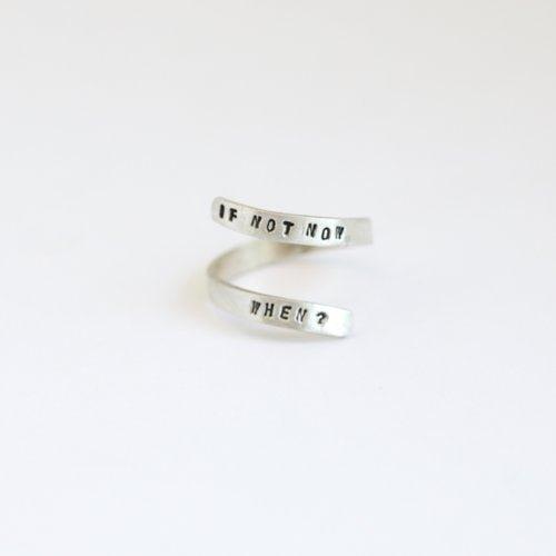 "If not now when?" Wrap Ring - ItemBear.com