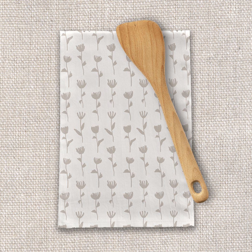 Ink Flower Tea Towel - ItemBear.com