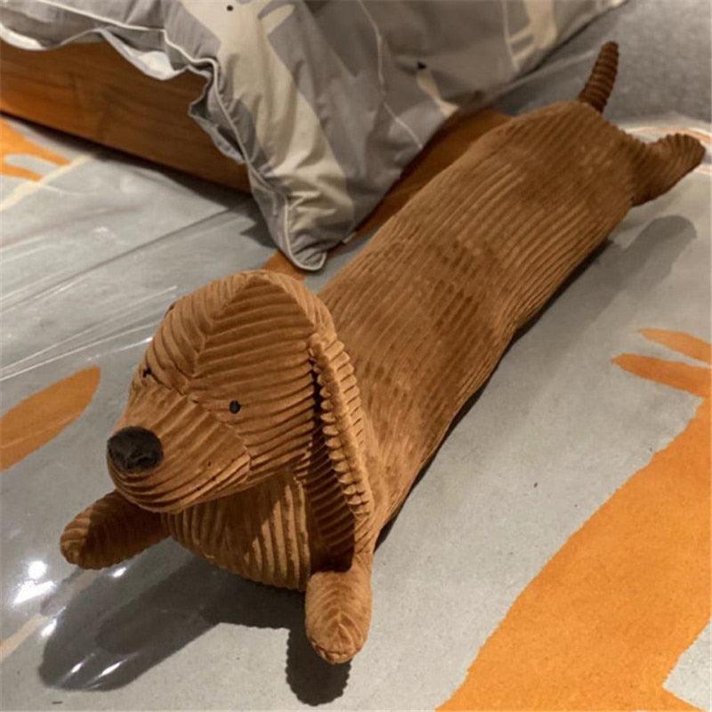 JOYLOVE 55~120cm Dachshund Dog Cushion Lovers Brown Cute British Short-legged Dachshund Dog Pillow Cushion Sofa Gift Plush doll - ItemBear.com