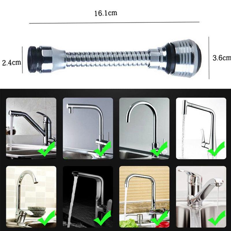 Kitchen Gadgets 2 Modes 360 Rotatable Bubbler High Pressure Faucet Extender Water Saving Bathroom Kitchen Accessories Supplies - ItemBear.com