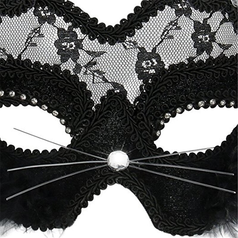 Lace Cats Eye Mask - ItemBear.com