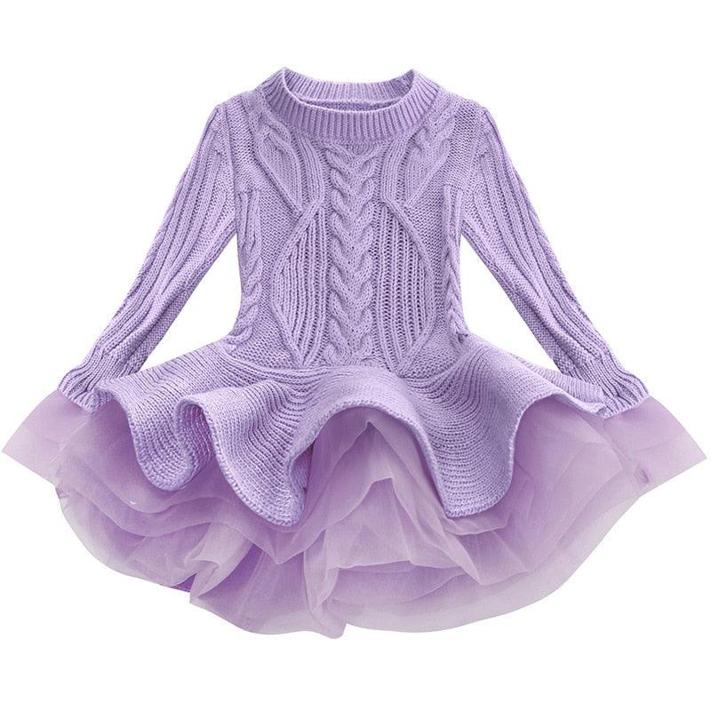 Lavender Sweater Tutu Dress - ItemBear.com