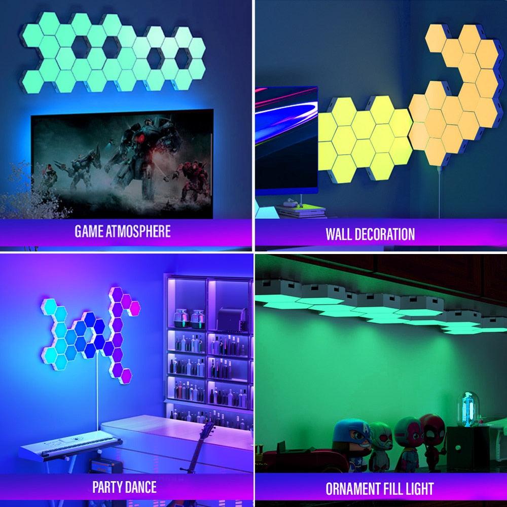 LED Hexagon Indoor Wall Light - ItemBear.com