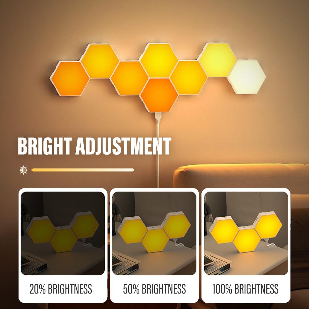 LED Hexagon Indoor Wall Light - ItemBear.com