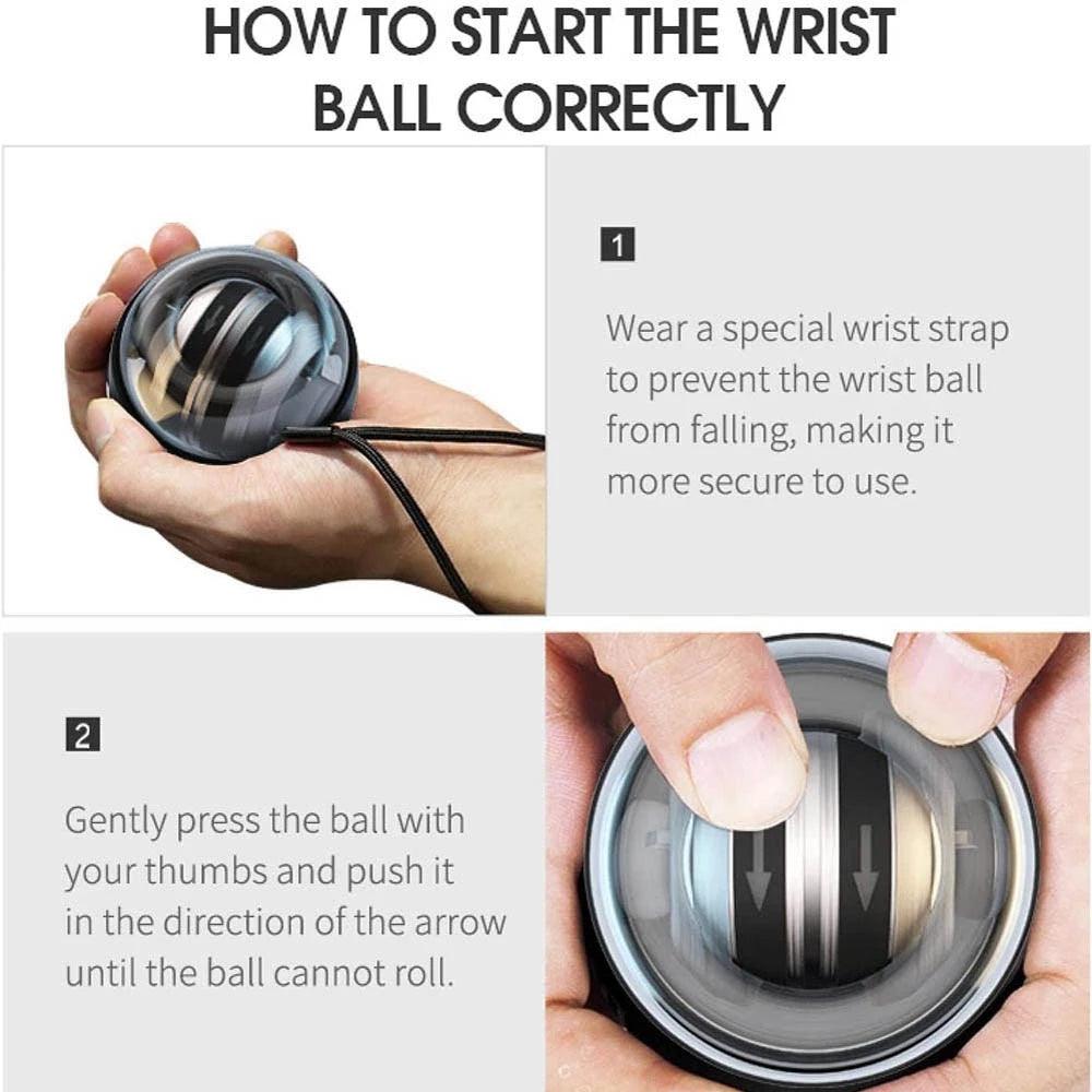 LED Wrist Ball Self Start Gyroscopic Powerball Gyro Arm Trainer - ItemBear.com